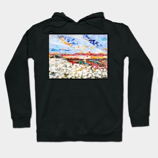 White Flowers Field Hoodie